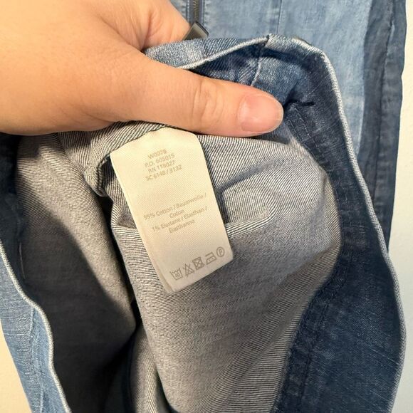 Boden Denim Cotton Side Strip Dress Size 4R - Picture 5 of 7